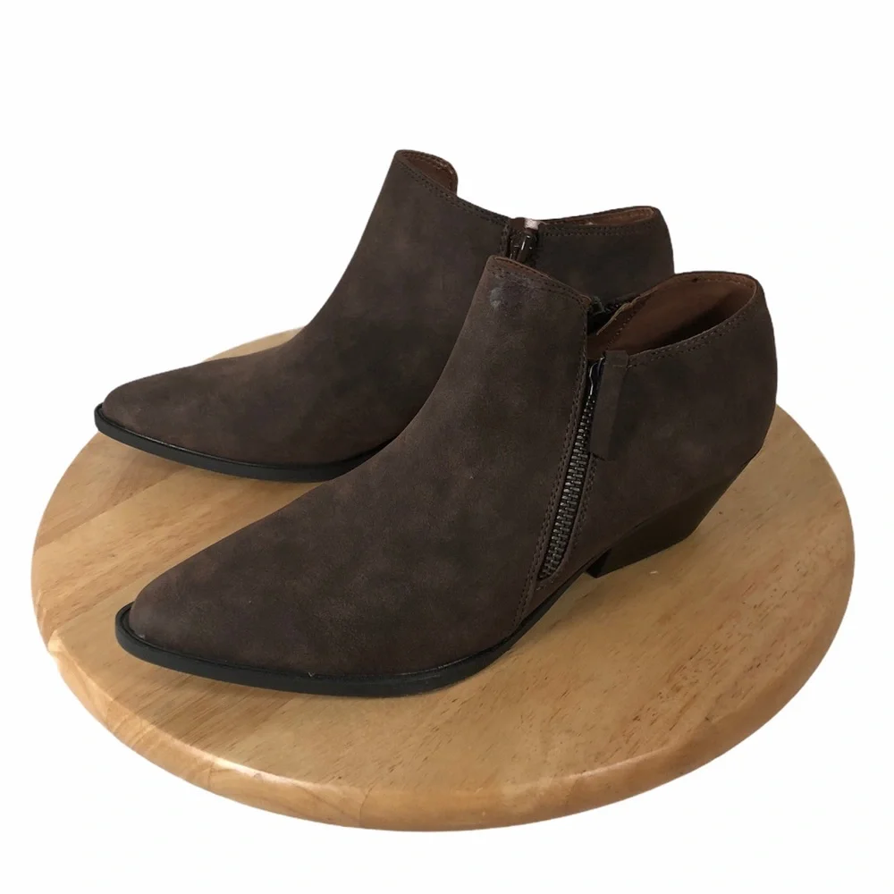 New Indigo Rd 5.5 Booties Ankle Brown DALLIN Boots Nordstrom Zip Vegan Leather